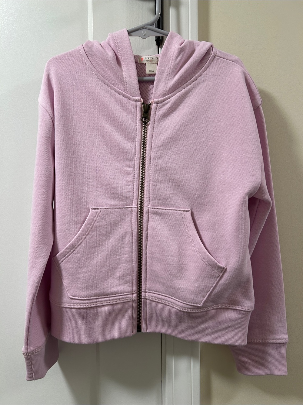 Crewcuts Light Pink Full-Zip Hoodie